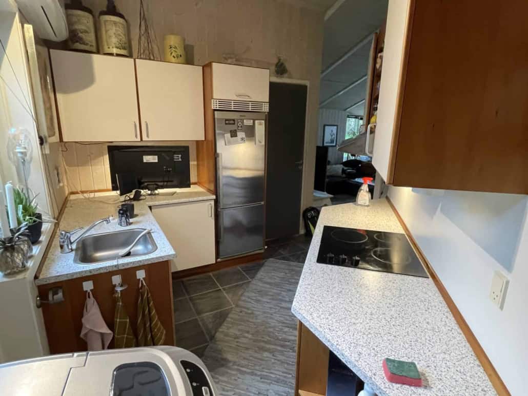 Før renovering af gammelt køkken